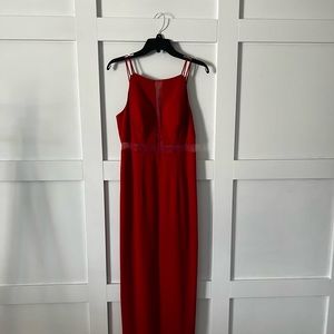 Red Prom Dress Size 6 Small Amount of Lace